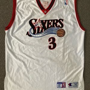 AUTHENTIC Allen Iverson 76ers jersey Sz 52 (2XL)